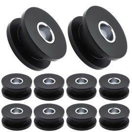 10PCS M8 Rubber Grommets Buffer Washers, Soft Rubber with Steel Lining Vibration Dampening Cushions, Compatible with M8 & 5/16 Bolts for Motorcycle Fairing Windshield Saddlebag Bracket Mounting