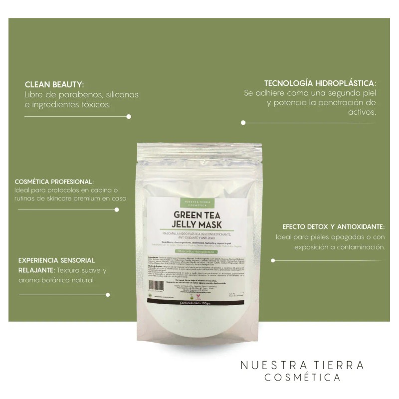 Mascarilla Hidro Plástica Descongestionante Verde
