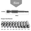 Mesee 10 Pieces 50mm Inner Hex Head Magnetic Screwdriver Bits,