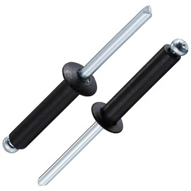 Wensilon (350Pcs) 1/8"x1/4" Black Aluminum blind pro Rivets,Aluminum Grip and Steel Mandrel