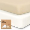 2-Pack Bamboo Crib Sheets for Boys, Girls - Jersey Fitted