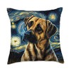 Black Mouth Cur in Starry Night Painting Dog Mom Dad