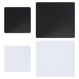 GOMAKERER 4 Pcs 4 Styles Acrylic Photography Background Display Boards, Square Photographic Plates Reflective Display Backdrop Boards Photography Props for Table Top Shooting(Black & White)