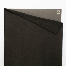 Bodhi GRIP2 Yoga Towel, Yoga Towel with Non-Slip Nubs, Microfibre Yoga Towel, Non-Slip Training Towel, Ideal for Hot Yoga, Yoga Mat Pad, Antibacterial, Anthracite