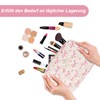 Set of 3 Women's Cosmetic Bags with Bow Pattern, pink,