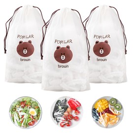 IGXX 300 Pack Food Covers, Cling Film, Food Covers Plastic Stretch, Food Net Cove Universal Elastic Stretch Bowl Lids for Fruit/Vegetable/Meat/Food Storage