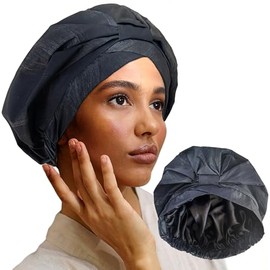 Gorro Ducha Reutilizable Mujer Impermeable Antifugas Antideslizante Flexible Suave Transpirable Duradero Gorros Navideños Smpl Objects Carbón