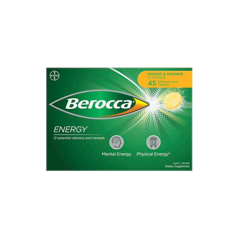 Berocca Energy Vitamin B & C Mango & Orange Flavour
