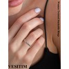 Vesitim Twisted Stackable Rings 925 Sterling Silver Infinity Eternity Ring