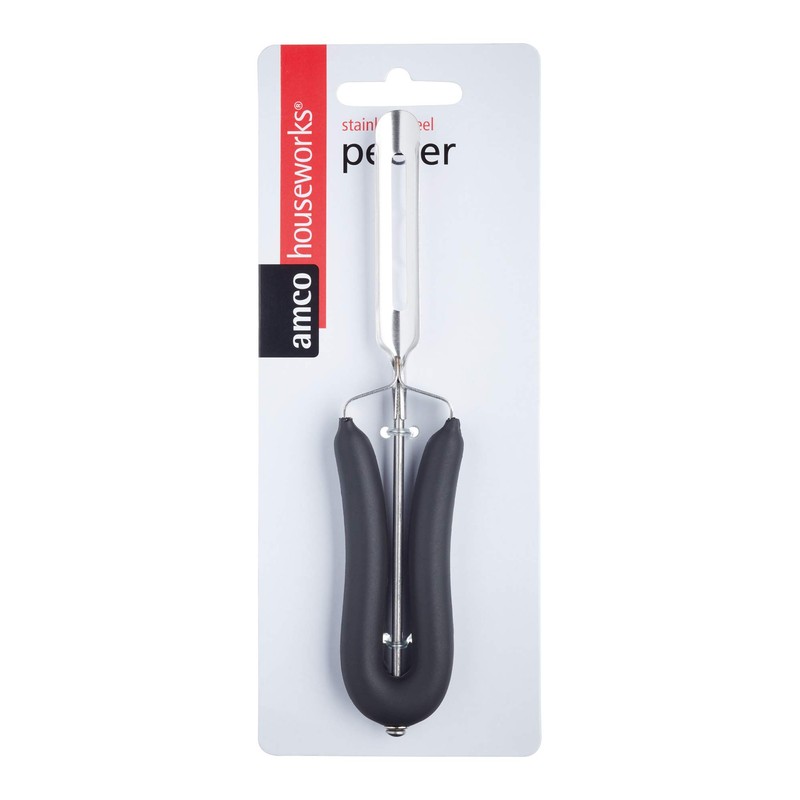 Amco Houseworks Soft-Grip Stainless Steel Potato Peeler, 17 cm (6.5")