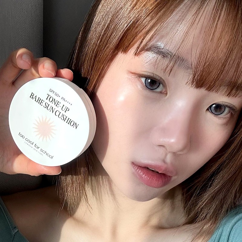 Too cool for school tone-up bare sun cushion 15g, 1