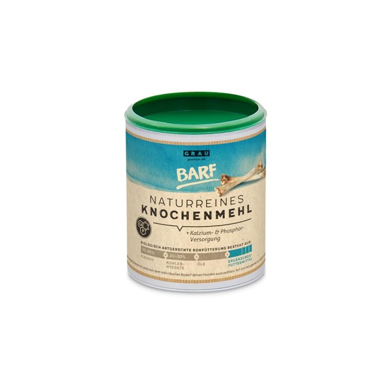 GRAU Original 100% Natural Pure Bovine Bone Meal, Natural Calcium