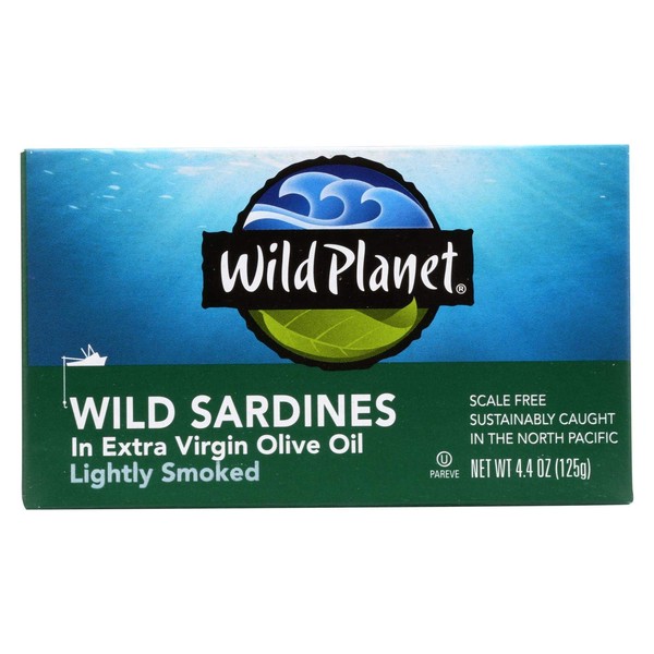 Wild Planet Wild California Sardine in Extra Virgin Olive Oil, 4.375 Ounce - 12 per case.12