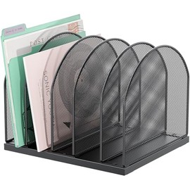 gianotter Organizador de archivos de escritorio, organizador de escritorio con 5 compartimentos, organizador de papel para escritorio, organizadores d