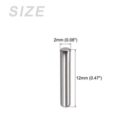 METALLIXITY Dowel Pins 304 Stainless Steel Shelf Pins for Metal Device Furniture Installation DIY 2 x 12 mm Pack of 25