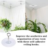 YTRUOYI 2 PCS Adhesive Ceiling Hook Sturdy Sticky Hook Heavy
