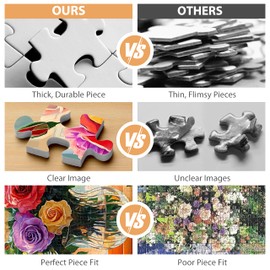 Jeacirio 500 Piece Puzzles for Adults, Flower Jigsaw Puzzle 500 Piece for Adults Kids Seniors, Recycled Cardboard Large Piece Puzzle 500, Family Puzzles Great Gift for Mom Dad Family Friends 20.5 x 15 in