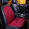 Thickening Heated Car Single Seat Cushion Chair Heating Pad 12VRed