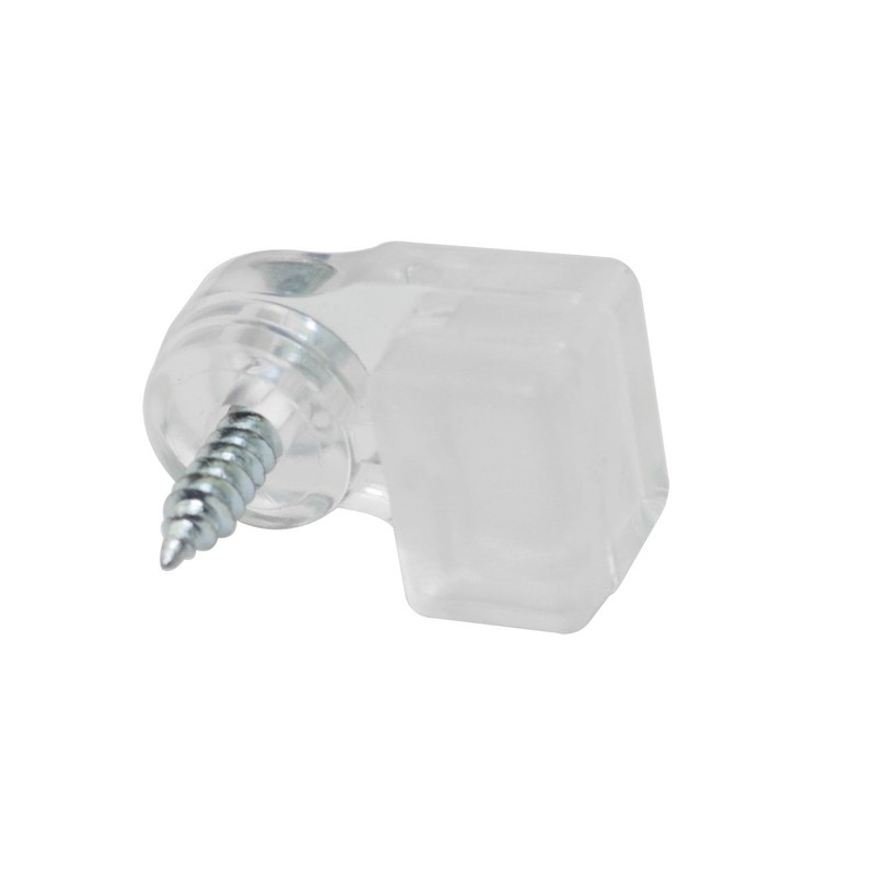 DGBRSM 20pcs Clear Glass Retainer Clip with Screws for Cabinets,