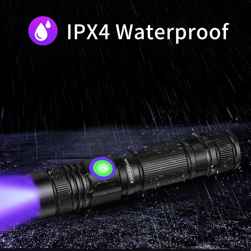 UV Flashlight Black Light USB Rechargeable 395nm Blacklight Mini, Woods