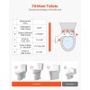 Dual Retractable Nozzles Modern Toilet Bidet Attachment White Non-Electric Seat