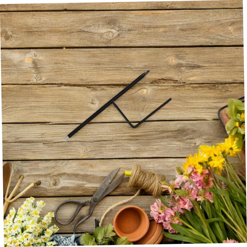 Kisangel 4pcs Outdoor Shepherd Hook Stand Durable Metal Garden Stakes