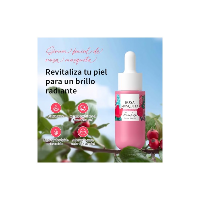 Set Skincare Rosa Mosqueta Piezas Rutina Facial Mujer Hidratante