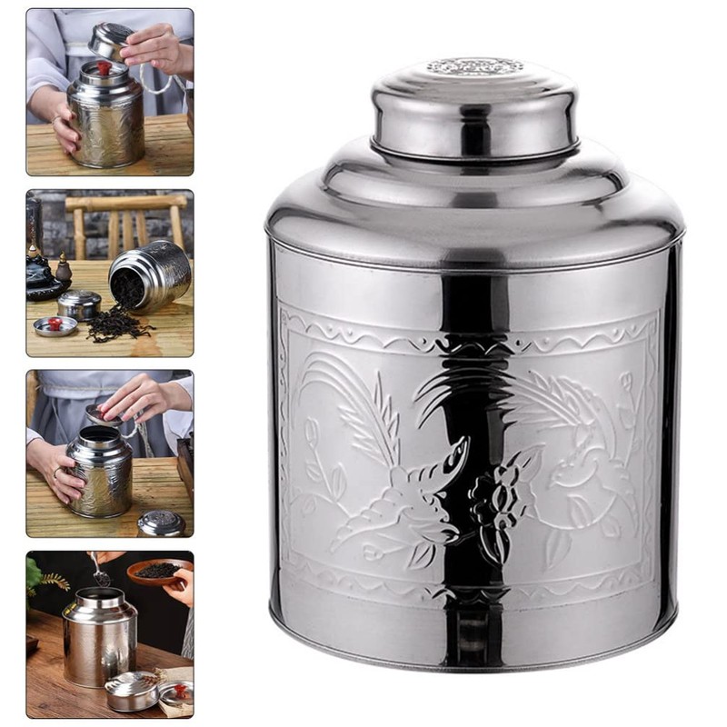 UPKOCH Spice Jars Tea Canisters 250 g Tea Storage Container