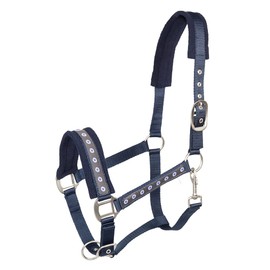 PFIFF 102555 Plastic Headcollar 'Opal', Dark Blue Shetty