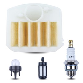 Air Fuel Tune Up Kit for Husqvarna 340 345 346xp 350 351 353 Chainsaw with Fuel Line Spark Plug Primer Bulb Bar Nuts Parts Replace 37024003