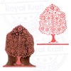 Clay Wooden Stamp Large Tree Pattern Big Printing Block