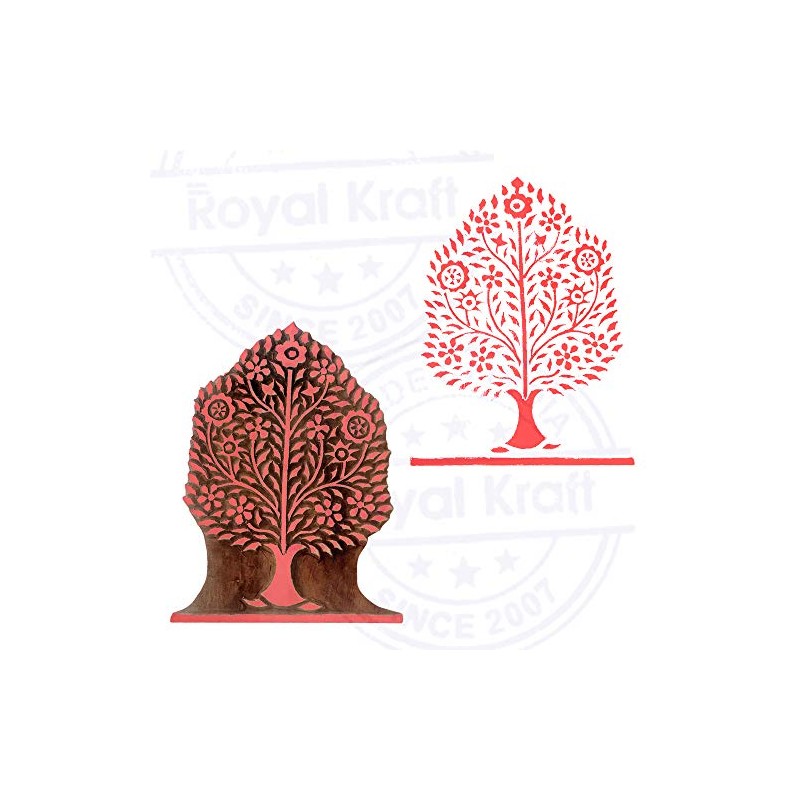 Clay Wooden Stamp Large Tree Pattern Big Printing Block