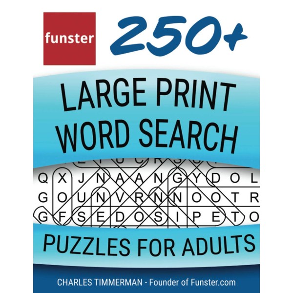 Funster 250+ Large Print Word Search Puzzles for Adults: Word