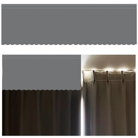 VOVCIG Top of Curtain Light Blocker, 63 x 16.5 inch Portable Light Blocking Curtains Toppers for Window, Easy to Cut and Install, with No Trace When Removed