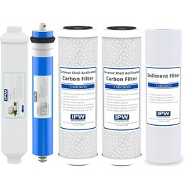 IPW Industries Universal 5-Stage Under Sink Reverse Osmosis Replacement Filter Kit | Replace Every 6-12 Months for Pure, Refreshing Water