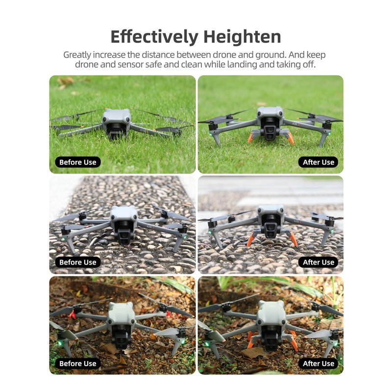 Taoricup DJI Air 3S Landing Gear Folding Extension Leg Height