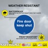 SAFETYKING® 8 x Fire Door Keep Shut Stickers 78mm Diameter