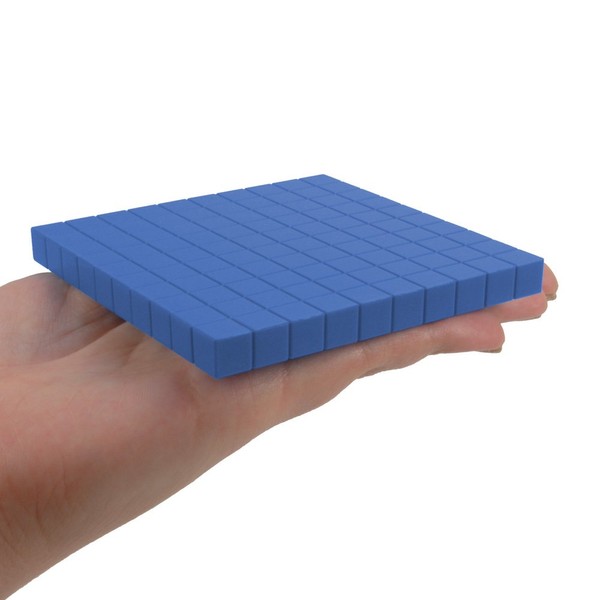 EAI Education QuietShape Foam Base Ten Flats: Blue - Set of 10