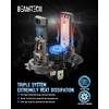 BEAMTECH H7 Light Bulbs, No Adapter Needed, 500% Brightness 6500K
