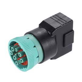 X AUTOHAUX 1 Pcs Type 2 OBD2 9 Pin J1939 to OBD2 16 Pin J1962 Female Adapter