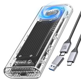 ORICO M.2 40Gbps NVMe SSD Enclosure, Tool-Free USB C Adapter Compatible with Thunderbolt3/4, USB 4.0/3.2/3.1/3.0 Reader, External Solid State Drive Case Support M2 NVMe 2280 SSD(Black)