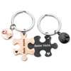 ZoeWei Pair of Key Rings with Engraving Beste MAMA/Bester Papa,