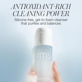 RMS Beauty Kakadu Clean Cleansing Gel - Silicone-Free Gel to Foam Gentle Facial Cleanser, SPF & Makeup Remover Hydrating Face Wash with Natural Vitamin C & Glycerin to Support the Skin Barrier