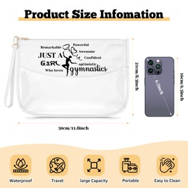 Gymnastics Gifts for Girls Women Makeup Bag Inspirational Gymnastics Lover Gifts Cosmetic Bag with Zipper Thank You Preset for Gymnastic Lover Coach Sister Mom Best Friend Travel Toiletry Pouch