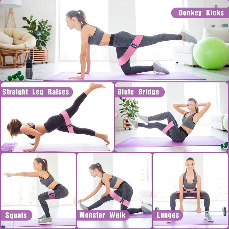 Fabric Resistance Bands for Arms Women,Resistance Bands for Legs and