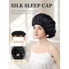 Years Calm Gorro Seda Dormir Mujer Doble Capa Banda Elástica