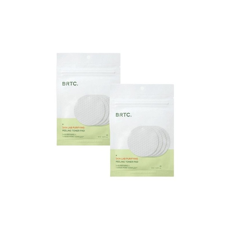 BRTC Skin Lab Purifying Peeling Toner Pads, 4 packs of