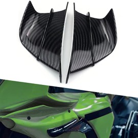 Diamall 2 PCS Motorcycle Fairing Wing, Carbon Fiber Side Spoiler, Fashion Motorcycle Aerodynamic Side Fairings Winglets, Air Deflectors Fairing Winglets Modified for Motorcycle Scooter (Carbon Fiber)