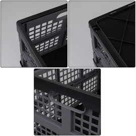 Ortodayes Flat Crate Collapsible, Collapsible Storage Crates Plastic, Set of 3