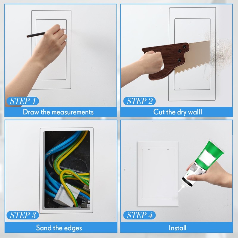 Menkxi 4 Pack 4 x 6 Plastic Plumbing Access Panel